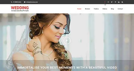 Tema WordPress per videografi di matrimoni