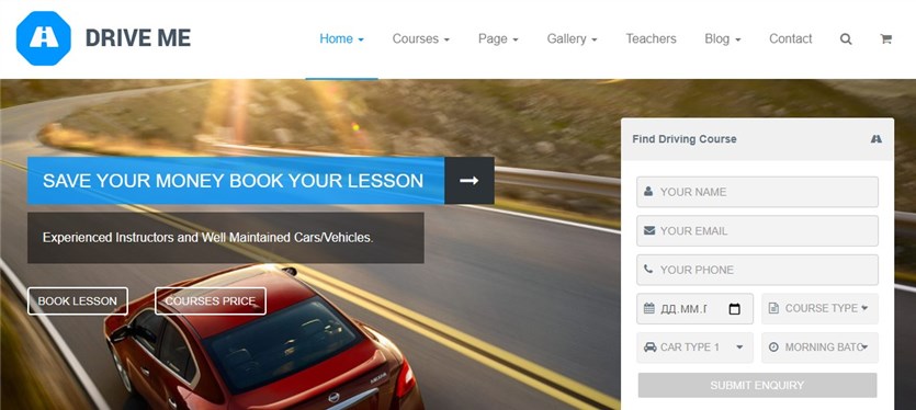 Driveme-Fahrschule-Theme-WordPress