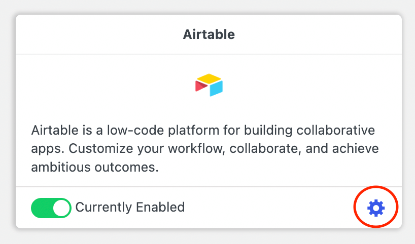 Включить Airtable