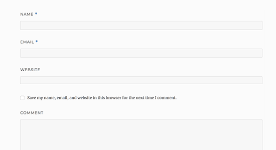 Come dare uno stile al modulo dei commenti di WordPress