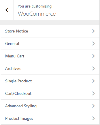 Configurações do WooVina WooCommerce WooVina WooCommerce settings