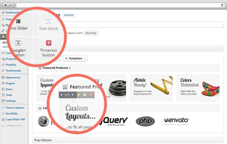 Um editor de página visual integrado ao Visual Composer para woocommerce