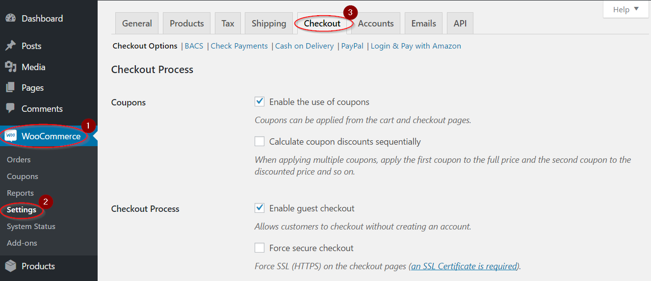 Как настроить WooCommerce Checkout и способы оплаты