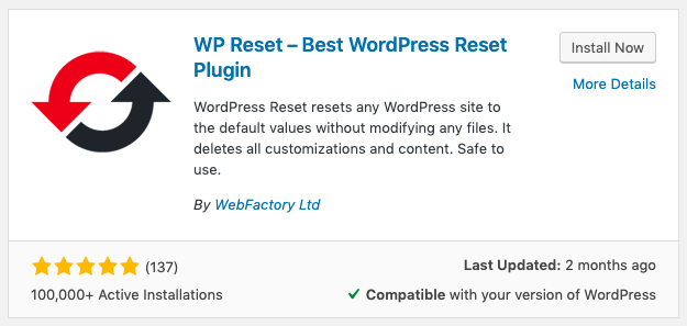 كيفية إعادة تعيين موقع WordPress باستخدام البرنامج المساعد: WP Reset