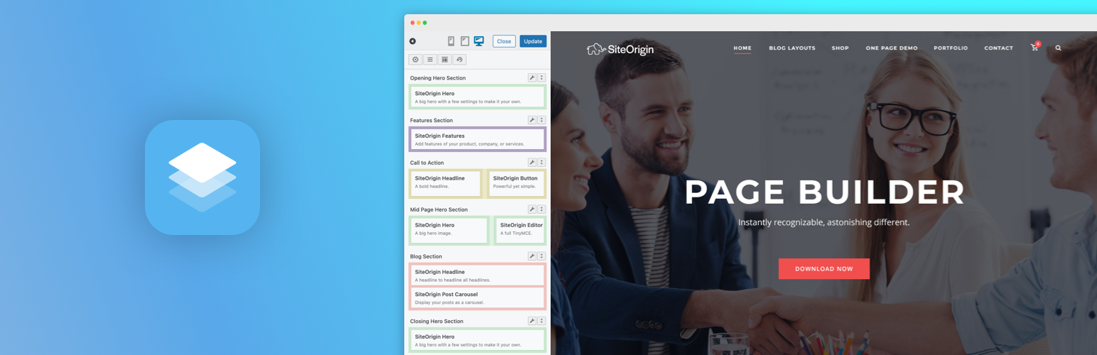 SiteOrigin Лучший бесплатный конструктор страниц WordPress