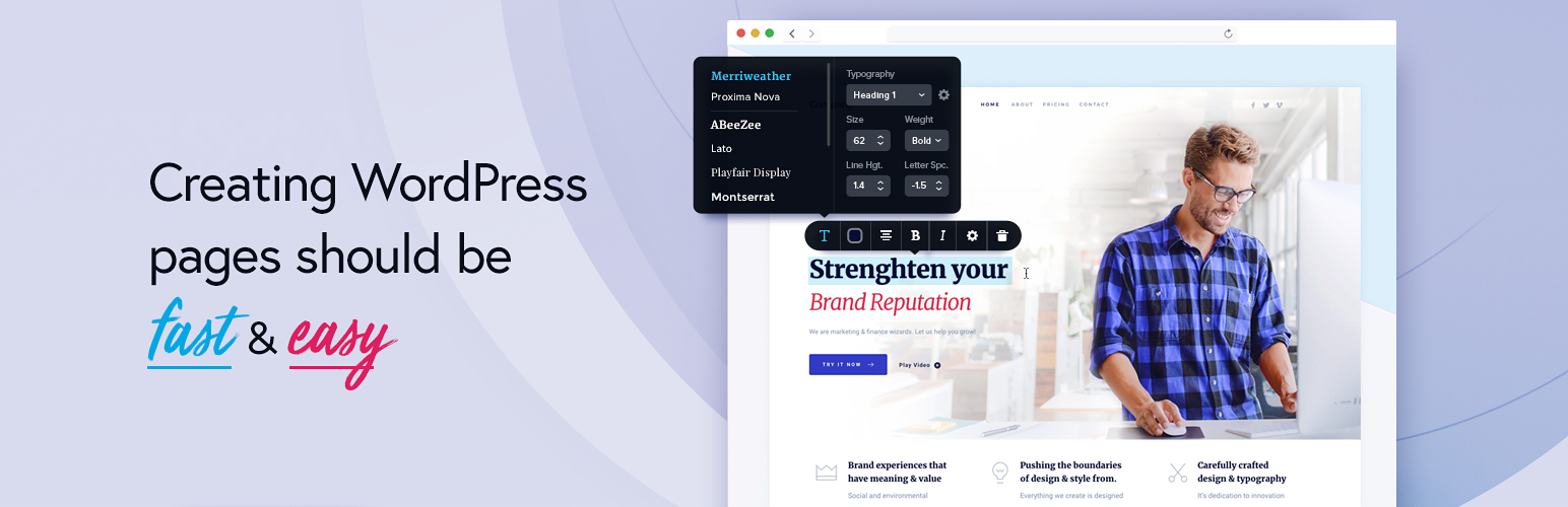 Brizy Визуальный конструктор страниц для WordPress