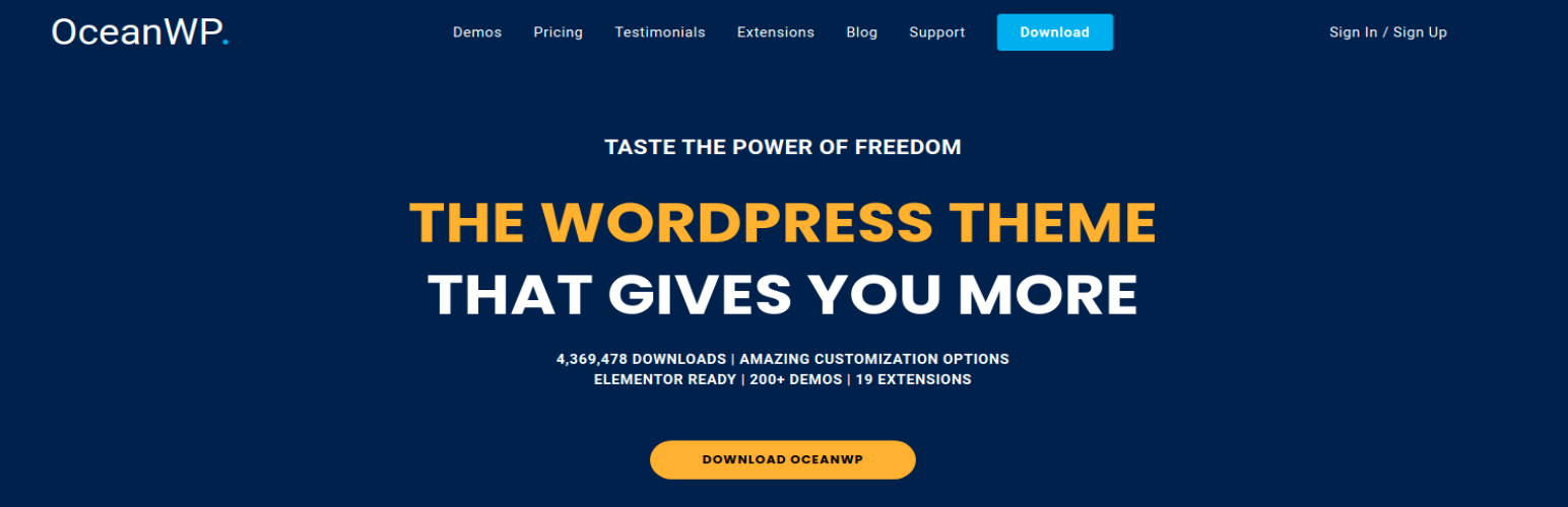 OceanWP-Homepage
