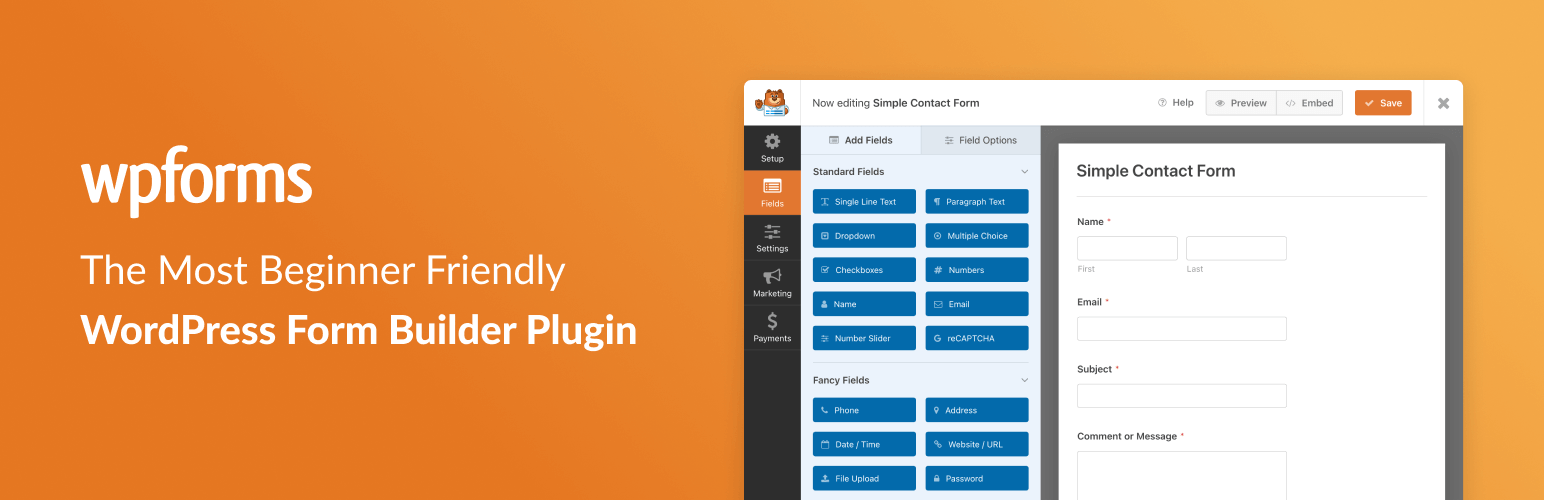 Miglior generatore di moduli per la generazione di lead: WPForms