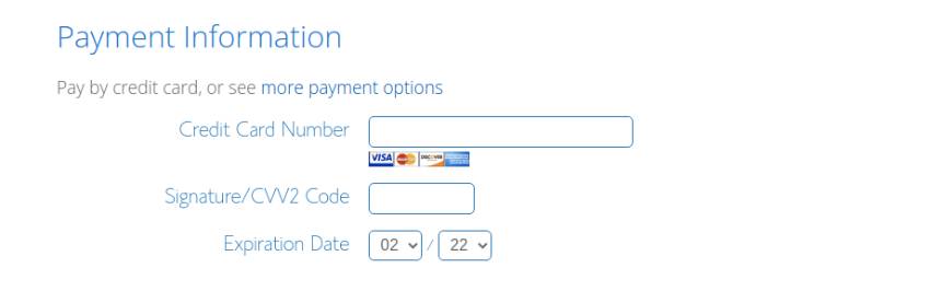 Informasi Pembayaran Bluehost