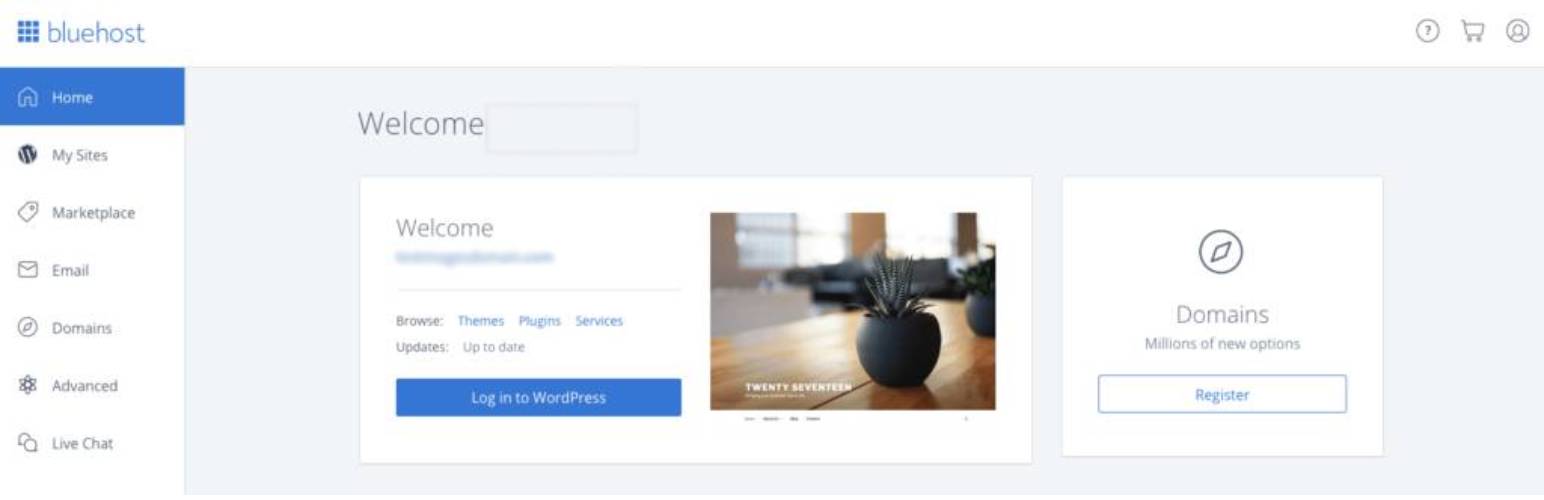 Masuk ke Blog WordPress Anda Dari Dasbor Bluehost