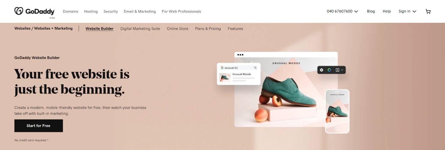 Pembuat Situs Web GoDaddy