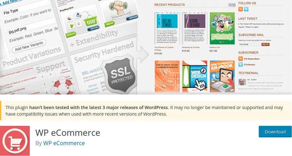 Plugin WordPress per eCommerce WP
