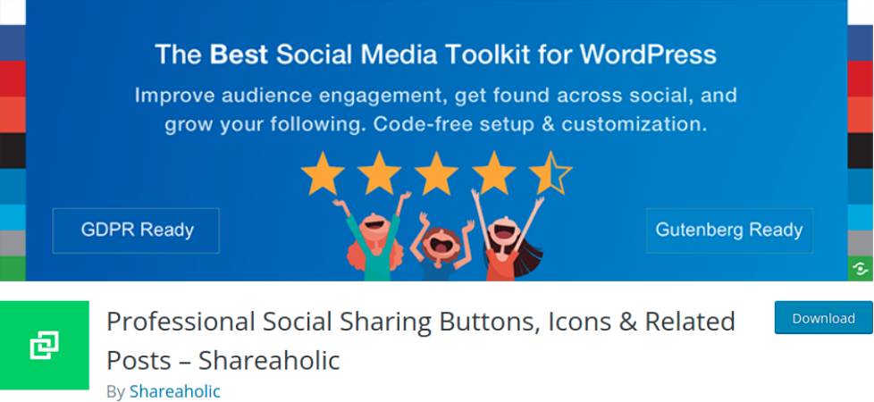 Shareaholic Cel mai bun set de instrumente pentru rețelele sociale pentru WordPress