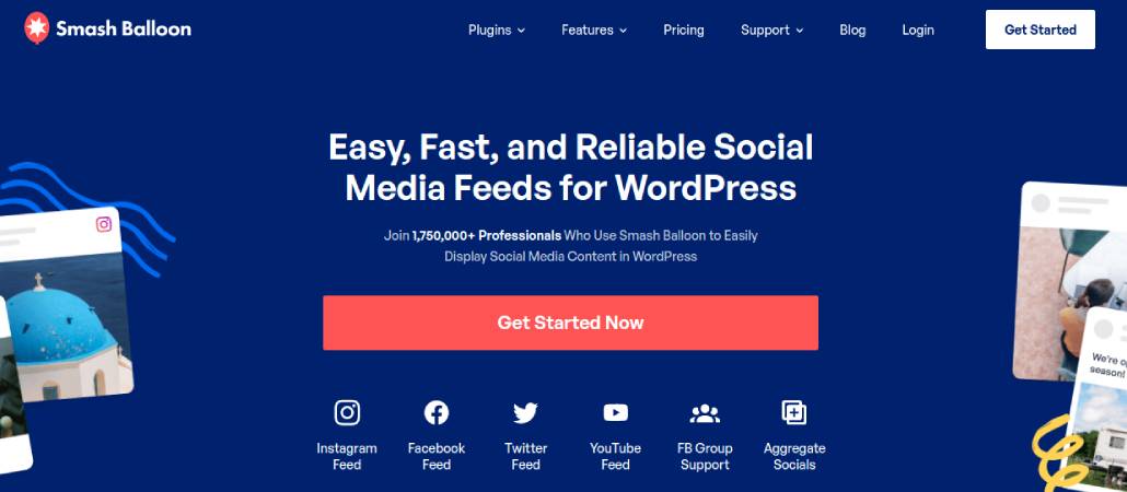 Smash Balloon Cel mai bun plugin pentru rețelele sociale premium pentru WordPress
