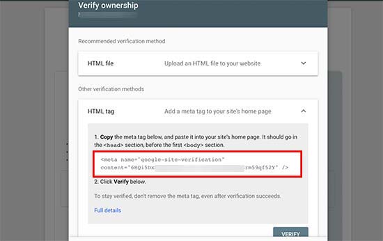 Google Arama Konsolunda Sahipliği Doğrulayın