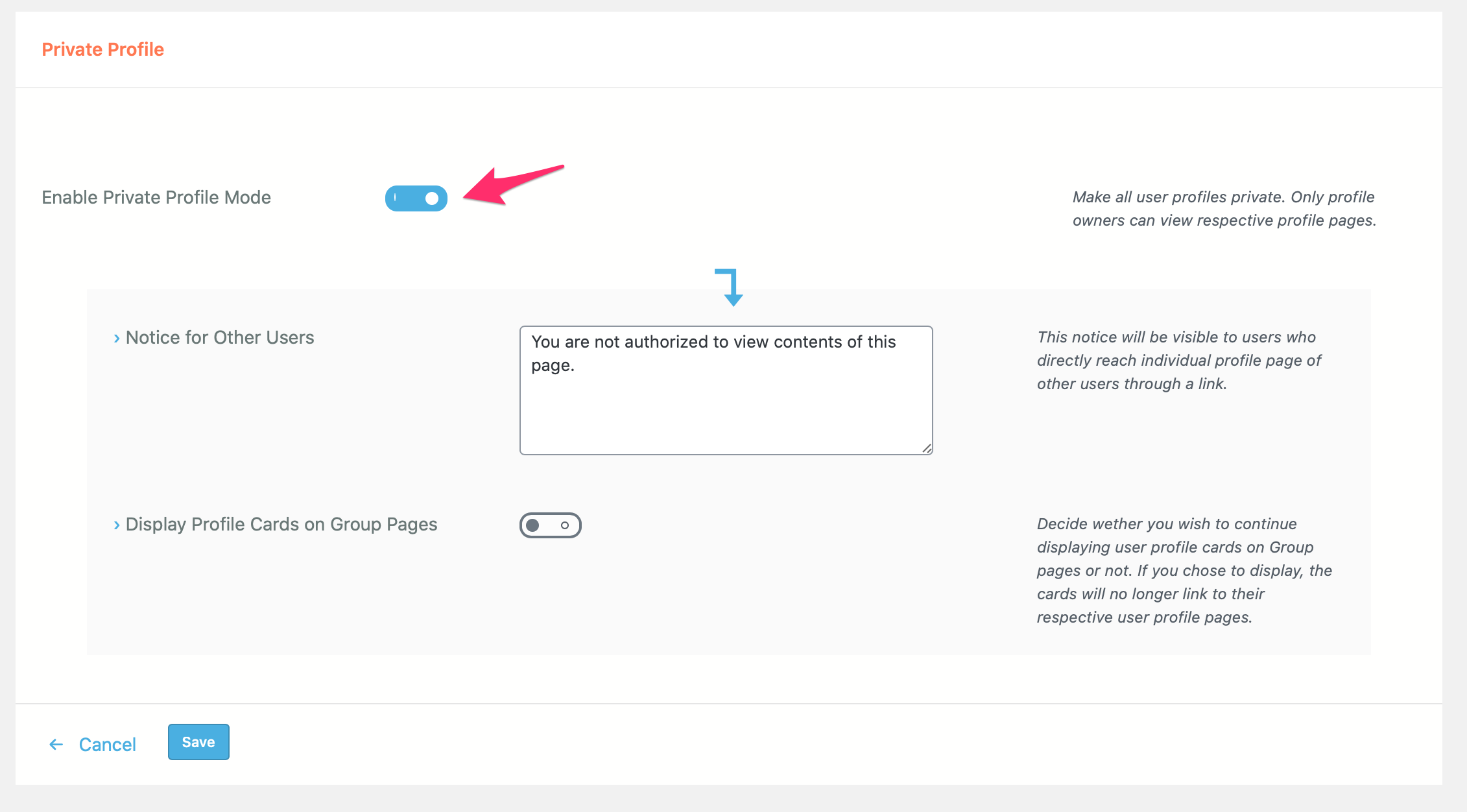 私人用戶配置文件的 WordPress 設置