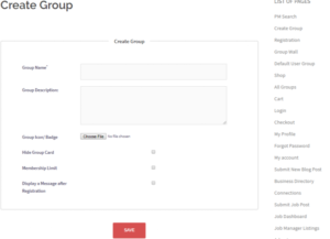 Guia para criar um site de associação com o WordPress criar grupo