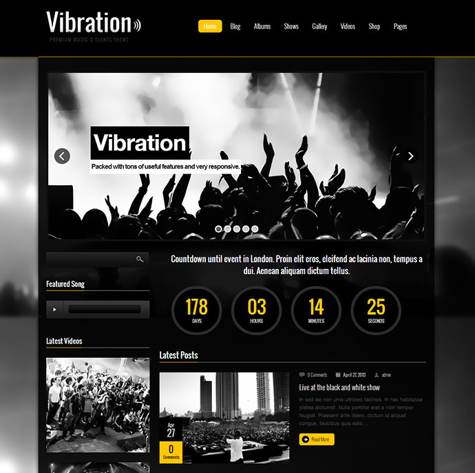 Vibration - Thème de musique et d'événements réactifs
