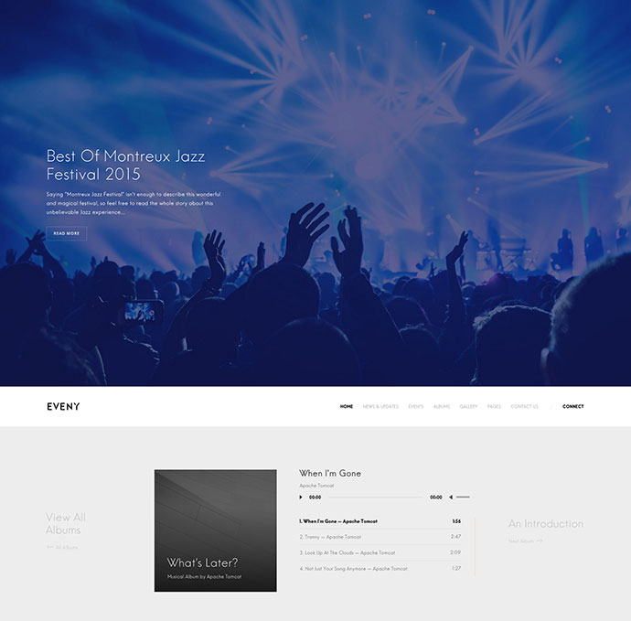 Eveny - Thème WordPress pour événements, musique et galerie