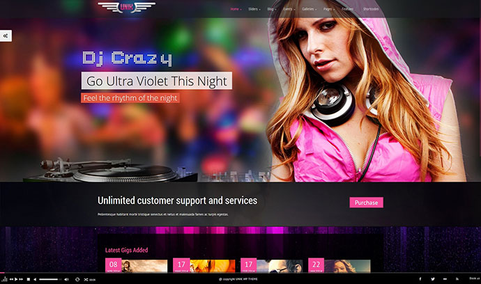 UNIK - Thème WordPress adaptatif Universal Music