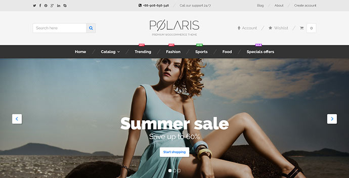 Polaris — nowoczesny i potężny motyw WooCommerce