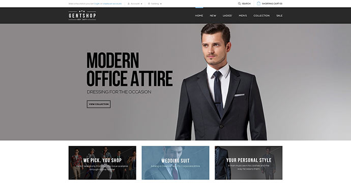 GentShop - Motyw WordPress dla LookBook WooCommerce