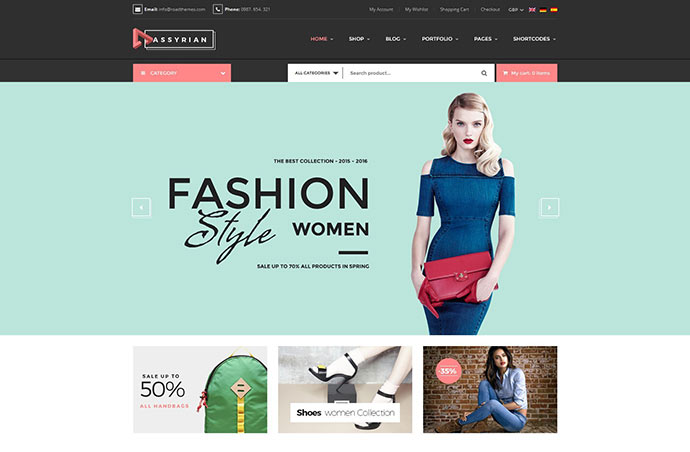 Asyryjczyk - Responsywny motyw WordPress na temat mody