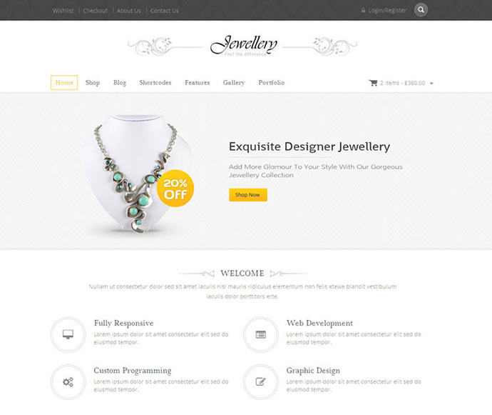 Biżuteria - responsywny motyw WooCommerce