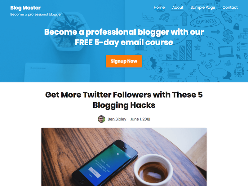 Tema WordPress Desafiador