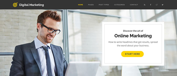 การตลาดดิจิทัล - ธีมบล็อก WordPress