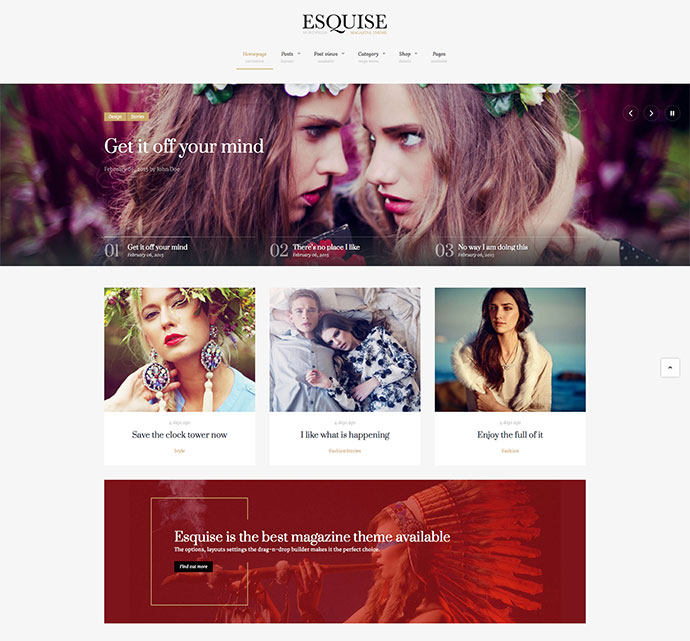 Esquise - ธีม WordPress นิตยสาร
