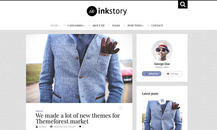 InkStory - ส่วนตัว, ข่าว, บล็อก WordPress Theme