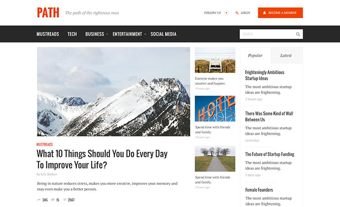 Path - Responsive Multipurpose Blog/Magazine Theme