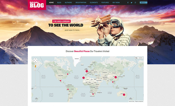 ธีม WordPress บล็อกผู้เขียนหลายคน