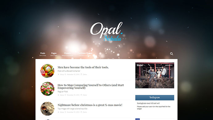 โอปอล์ | ธีม WordPress ที่ตอบสนองต่อการตั้งค่าล่วงหน้าหลายแบบ