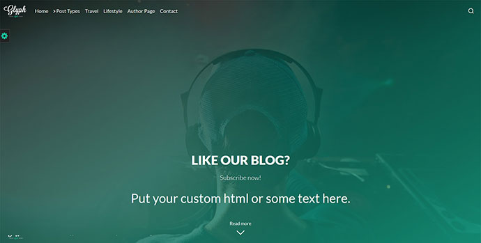 Glyph - ข่าวสาร, บล็อก & นิตยสารที่ตอบสนองธีม WP