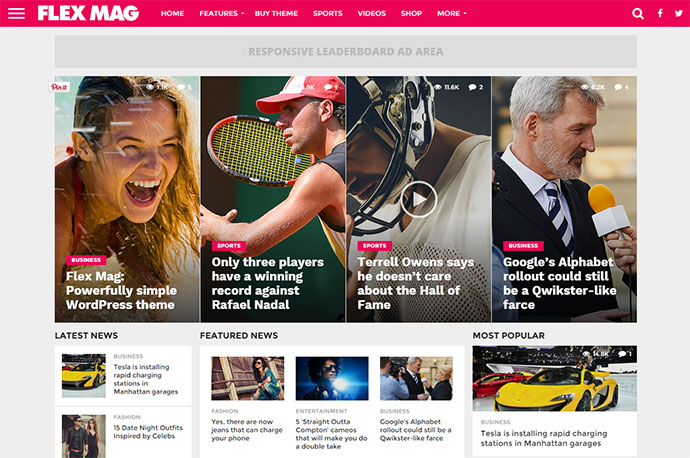 Flex Mag - ธีมข่าว WordPress ที่ตอบสนอง
