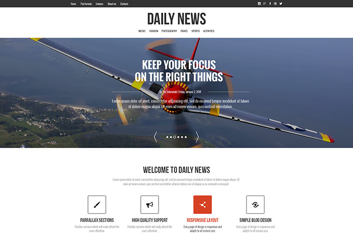 DAILYNEWS - นิตยสาร | บล็อก | ธีม WordPress ส่วนบุคคล