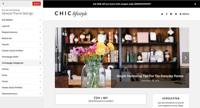 บล็อกที่ตอบสนองอย่างเก๋ไก๋ & ธีม WordPress WooCommerce