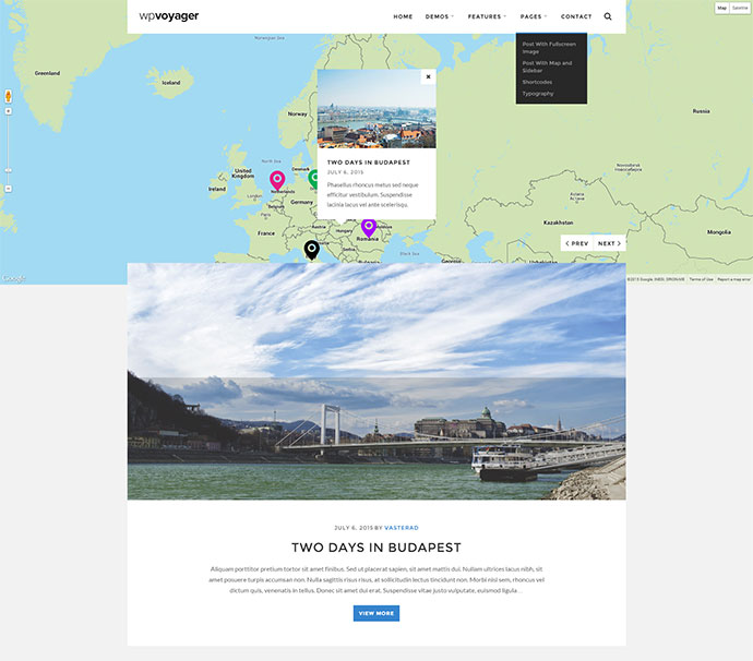 WPVoyager - บล็อกท่องเที่ยว WordPress Theme
