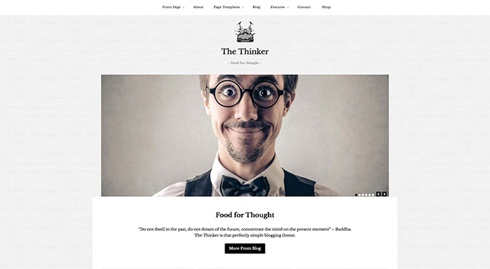 The Thinker - ธีมบล็อก WordPress แบบง่าย
