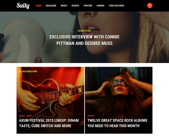 Sally - ธีมข่าว WordPress ที่ตอบสนอง