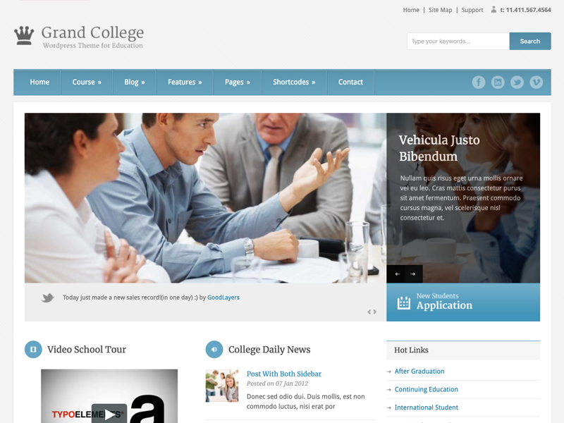 Образовательная тема WordPress Grand College