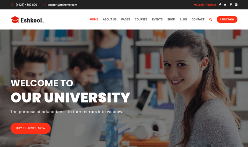 Eshkool Образовательная тема WordPress