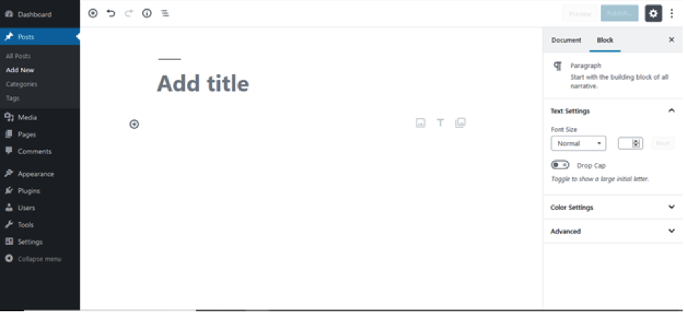 Usando Gutenberg como editor de WordPress