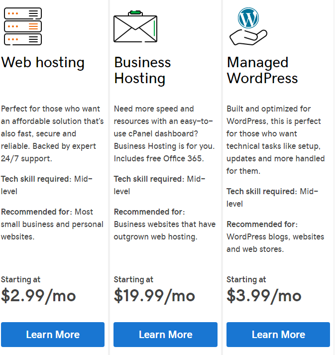 Qu'est-ce que le plan d'hébergement de luxe de GoDaddy ?