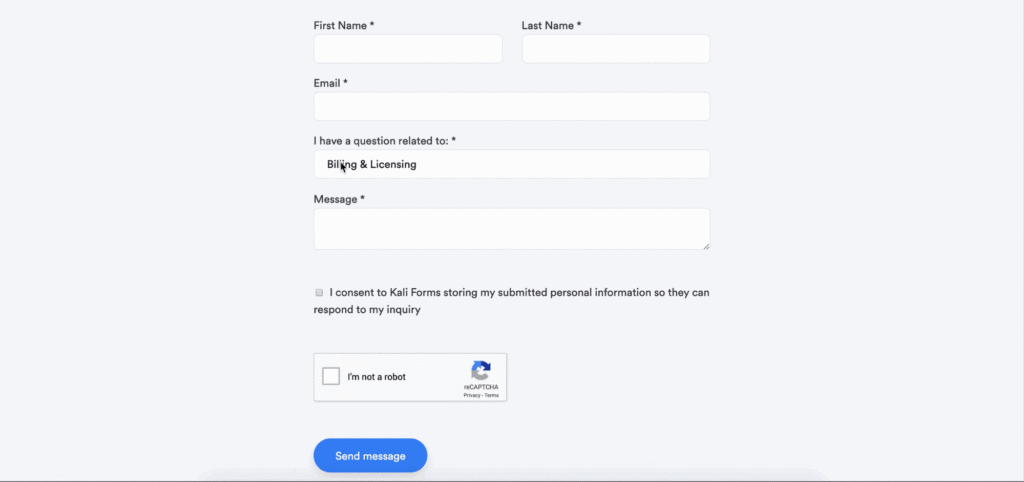 Kali Forms - Puissante logique conditionnelle