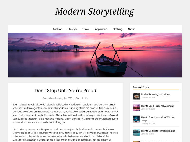 Modern Hikaye Anlatma WordPress Teması