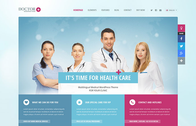 Doctor+: Responsywny motyw medyczny WordPress