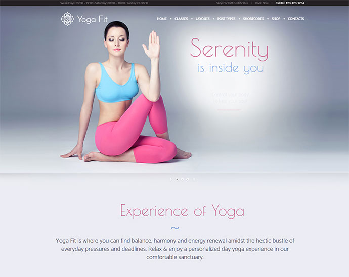 Yoga Fit — motyw WordPress na temat sportu, fitnessu i siłowni